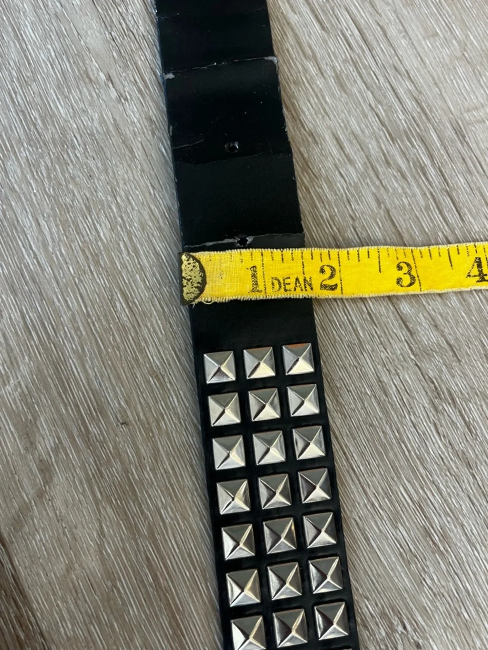 Black Studded Belt – Rivet Detail